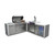 Mont Alpi 805 Deluxe L-Shaped Island with 90 Degree Corner, Kegerator and Fridge Cabinet
