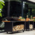 OFYR Island Black 100 PRO Teak Wood Outdoor Kitchen