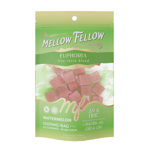 Mellow Fellow Euphoria Live Resin Gummies 50 mg 20 ct