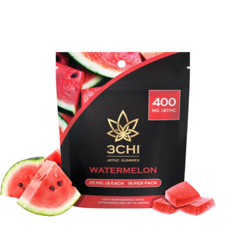3CHI Delta 8 THC Gummies 25mg Watermelon 16-Pack