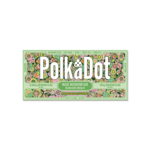 Polkadot Dubai Chocolate Bar 600mg per piece pistachio crunchy kataifi at Master Dispensary