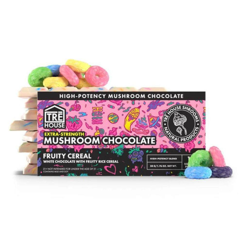 TRE House Fruity Cereal Extra Strength Magic Mushroom Chocolate Bar 15 squares at Master Dispensary