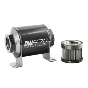 Deatschwerks Fuel Filter 8An Female Orb Ports 70Mm Length