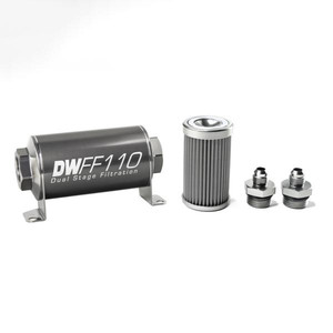 Deatschwerks In-Line Fuel Filter Kit 6An 100-Micron