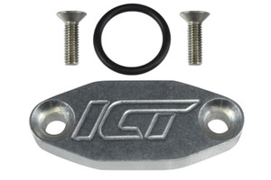 Ict Billet Oil Port Adapter Cooler Delete Block Off Plate