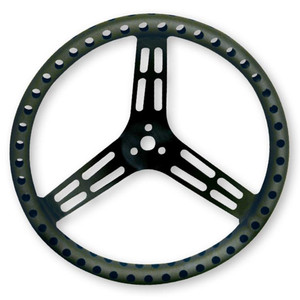 Longacre Steering Wheel 15In Flat Drilled Black