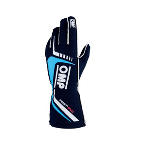 Omp Racing, Inc. First Evo Gloves Blu Nav Y/Ciano Tg S Fia 8856-20