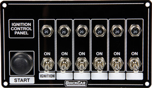 Quickcar Racing Products Ignition Panel Blk W/ Start But. 5 Acc. Circut Quickcar Racing Products Ignition Panel Blk W/ Start But. 5 Acc. Circut