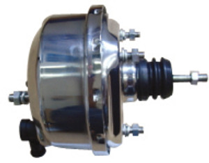 Racing Power Co-Packaged 7In Single Brake Booster Chrome Racing Power Co-Packaged 7In Single Brake Booster Chrome