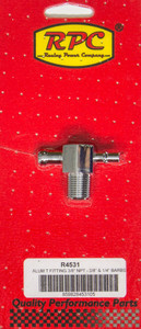 Racing Power Co-Packaged T Fitting 1/2In Aluminum Chrome