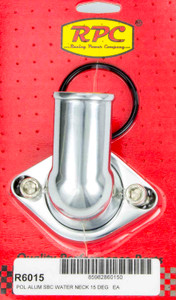 Racing Power Co-Packaged 66-75 Chevy V8 Alum 15 Deg Water Neck Polished Racing Power Co-Packaged 66-75 Chevy V8 Alum 15 Deg Water Neck Polished