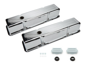 Racing Power Co-Packaged Sbc Aluminum Valve Cover Chrome Ball Milled Pair Racing Power Co-Packaged Sbc Aluminum Valve Cover Chrome Ball Milled Pair