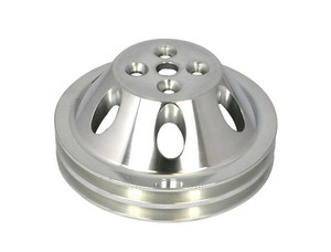 Racing Power Co-Packaged Pol Alum Sbc Double Gro Ove Pulley