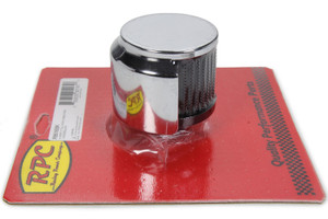 Racing Power Co-Packaged Push In Breather 3In Tall Chrome/Black