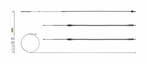 Right Stuff Detailing Brake Cable Set W/Hardwa Re 68-69 Camaro Stainles