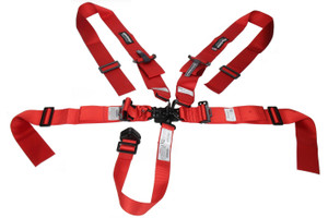 Ultra Shield Harness 5Pt Red Indiv Shoulder Pull-Down
