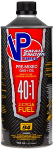 Vp Racing 40:1 Pre-Mix Fuel 1Qt Can