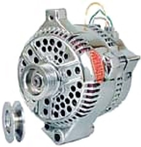Powermaster Ford 3G 140 Amp Alterntr Chrome  1-Wire