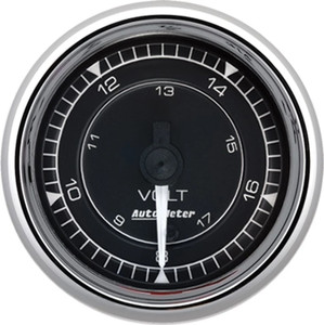 Autometer 2/16 Chrono Chrome Gauge Voltmeter 18-Volt