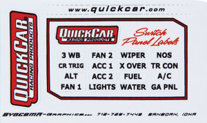 Quickcar Racing Products Switch Panel Stickers Large Ignition Panels Quickcar Racing Products Switch Panel Stickers Large Ignition Panels