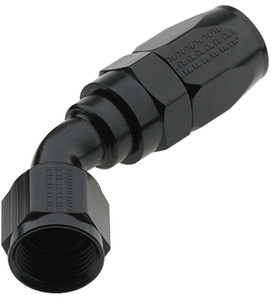 Fragola Hose Fitting #16 45 Deg Pro-Flow Black