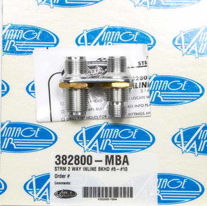 Vintage Air 2 Way In Line Bulkhead #8 And #10 O-Ring Vintage Air 2 Way In Line Bulkhead #8 And #10 O-Ring