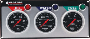 Allstar Performance 3 Gauge Panel A/M Op/Wt/Fp Sport-Comp