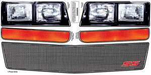 Allstar Performance M/C Ss Nose Decal Kit Mesh Grille 1983-88