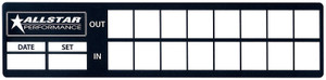 Allstar Performance Tire Log Decals 40Pk