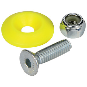 Allstar Performance Countersunk Bolt Kit Fluorescent Yellow 50Pk