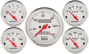 Autometer Arctic White Gauge Kit