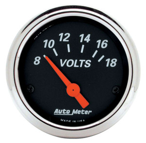 Autometer 2-1/16 D/B Voltmeter Gauge 8-18