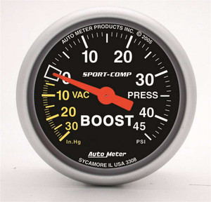 Autometer 2-1/16In S/C Boost/Vac Gauge