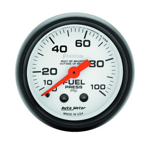 Autometer 2-1/16In Phantom Fuel Pressure Gauge 0-100 Psi