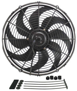 Derale 16In Dyno-Cool Curved Bl Ade Electric Fan