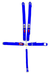 Crow Safety Gear 5-Pt Harness Small Latch Blu Bolt In Pull Down