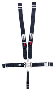 Crow Safety Gear 5-Pt Harness Big Latch Blk Wrap Around Pull Dow