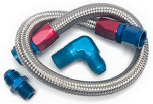 Edelbrock 22In Braided Fuel Line Kit