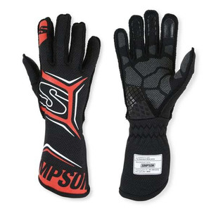 Simpson Safety Glove Magnata Medium Black / Red Sfi 3.5/5