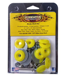 Dominator Race Products Body Bolt Kit Flou Yellow Allen Head