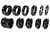 Ti22 Performance 600 Wheel Spacer Kit 11 Piece Black