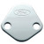 Ford Fuel Pump Block-Off Plate Chrome W/Ford Logo