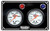 Quickcar Racing Products 2 Gauge Panel  Op/Wt Black