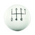 Hurst Classic 6-Speed Shift Knob White (3/8-16)