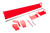 Dominator Race Products Plastic Spoiler 8X72In Lm Red