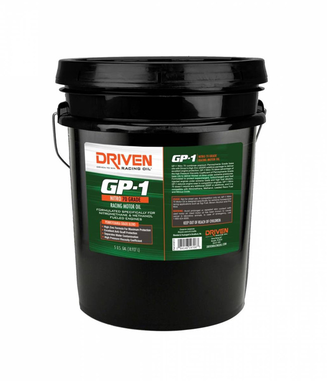 Driven Racing Oil Gp-1 Nitro 70 Synthetic Blend 5 Gallon Pail