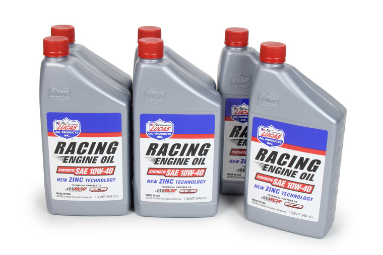 Lucas Oil 10W40 Synthetic Racing Oil Case 6 X 1 Quart