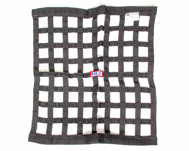 Rjs Safety Ribbon Window Net 24X24 Black Sfi