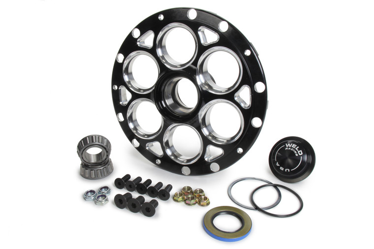 Weld Racing Hub L/W 13/15 Straight Shaft No Rotor Mount Blk
