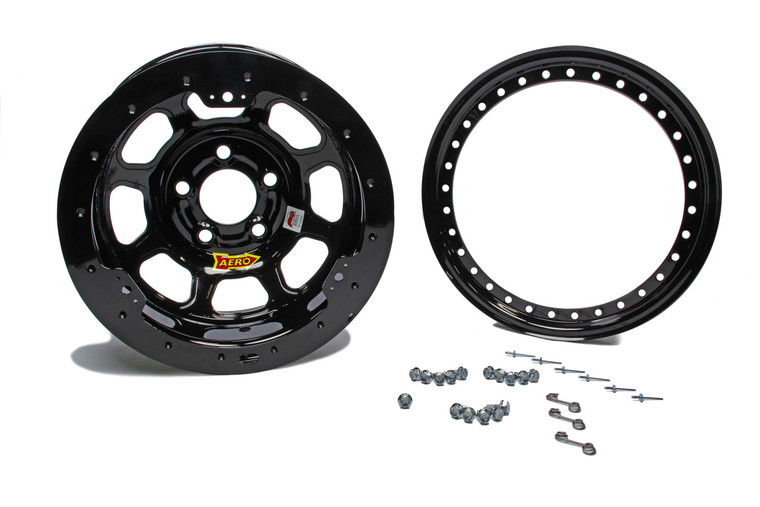 Aero Race Wheels 15X8 2In 5.00 Black W/ Black Ring